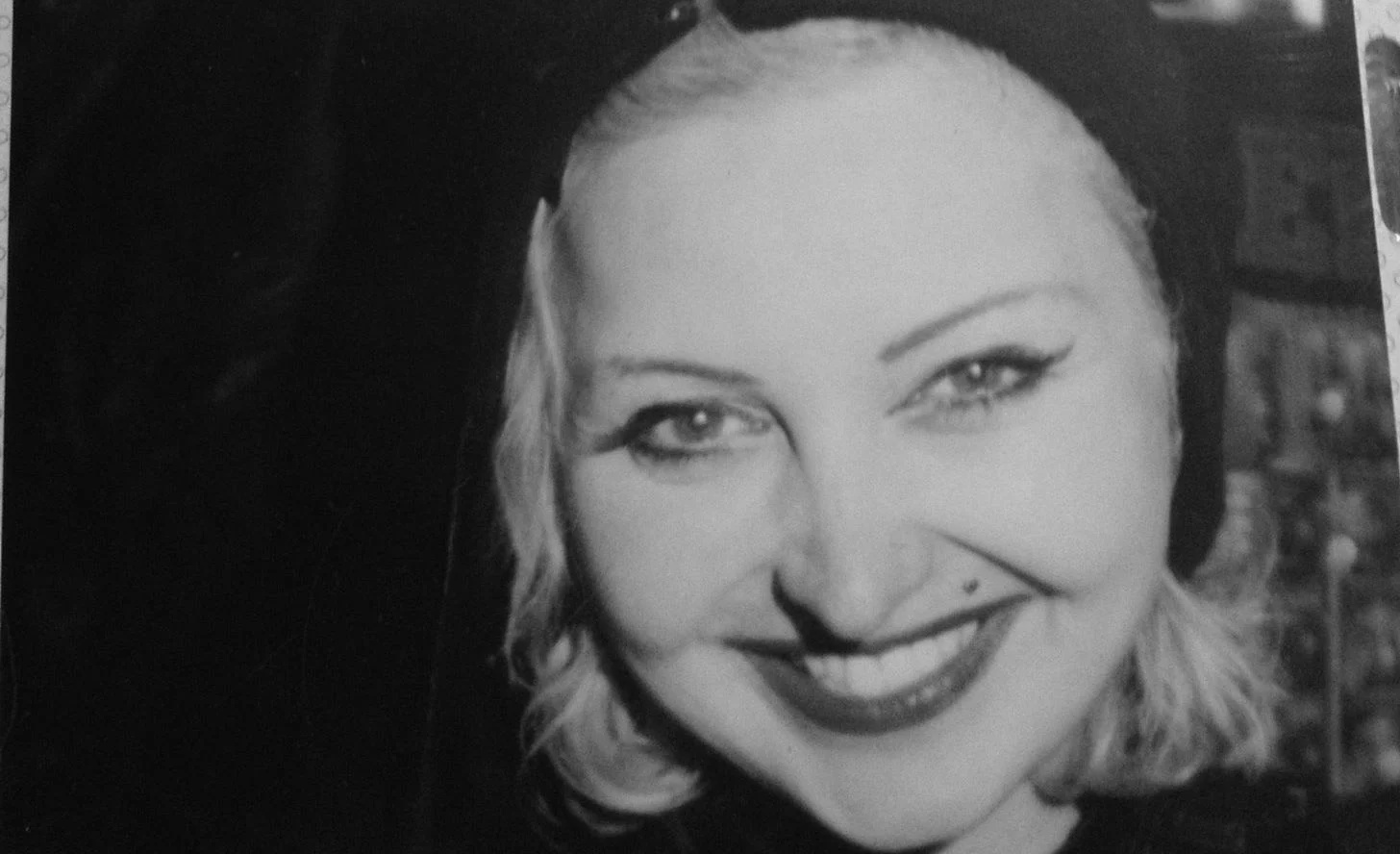 Black-and-white portrait